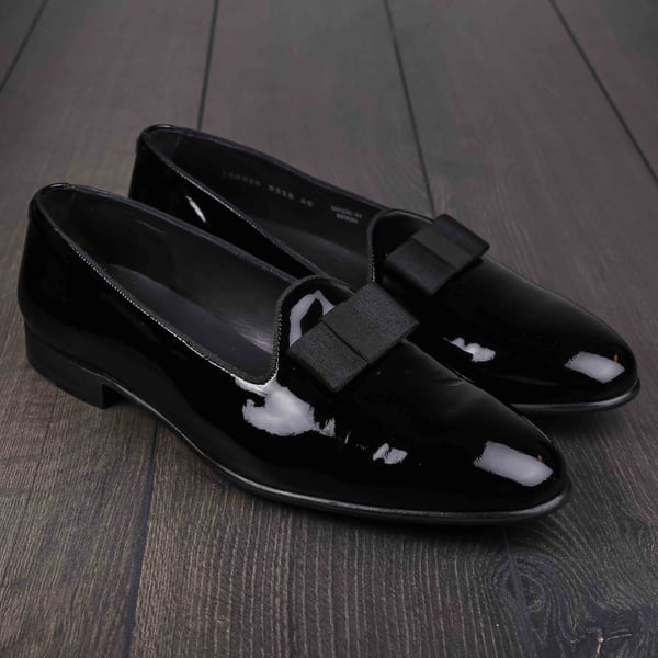 Yanko black patent leather opera pumps UK12 / EU46 - Seconds