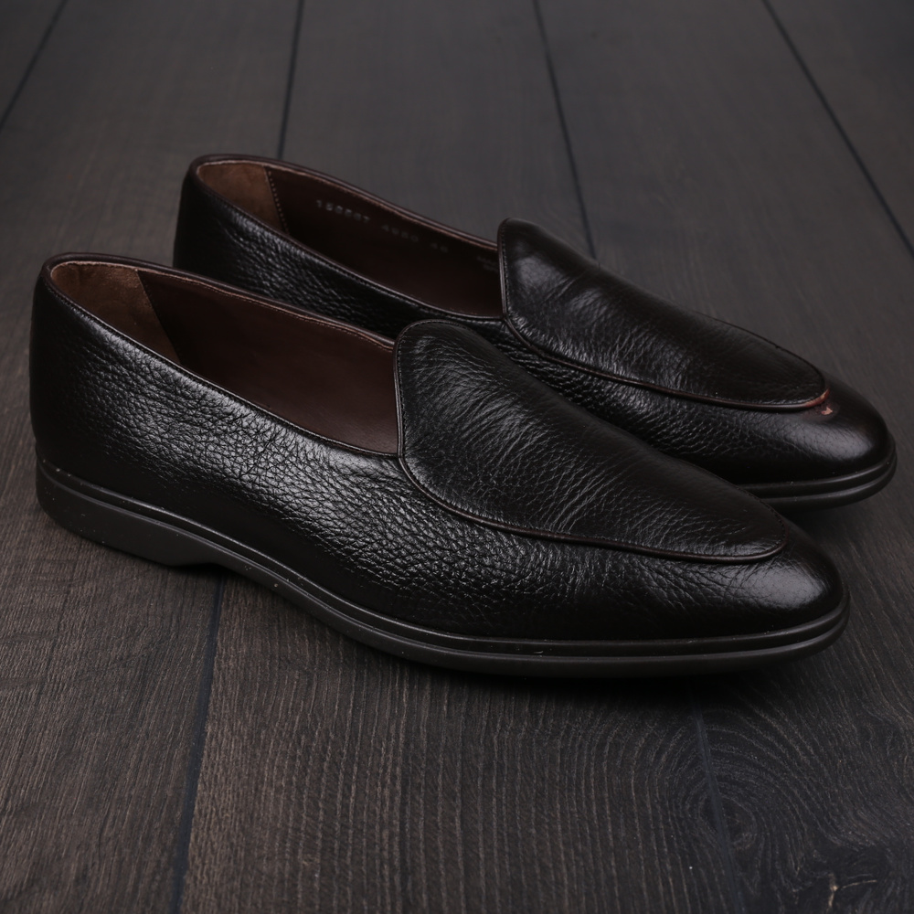 Yanko Traveler Belgian Loafer Dunkelbraun Hirschleder mit dunkler Sohle