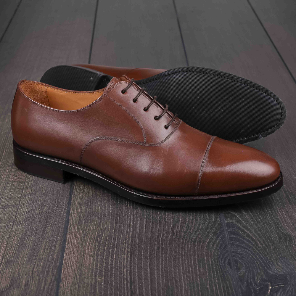 Skolyx light brown plain cap toe oxford UK9 / EU43 - Seconds
