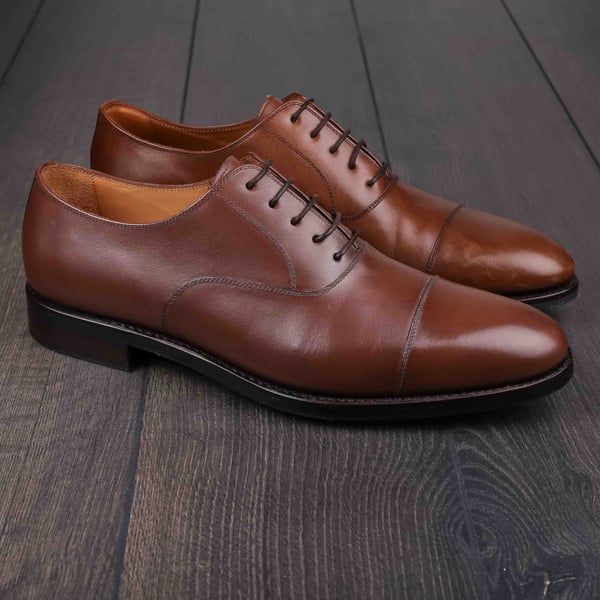 Skolyx light brown plain cap toe oxford UK9 / EU43 - Seconds