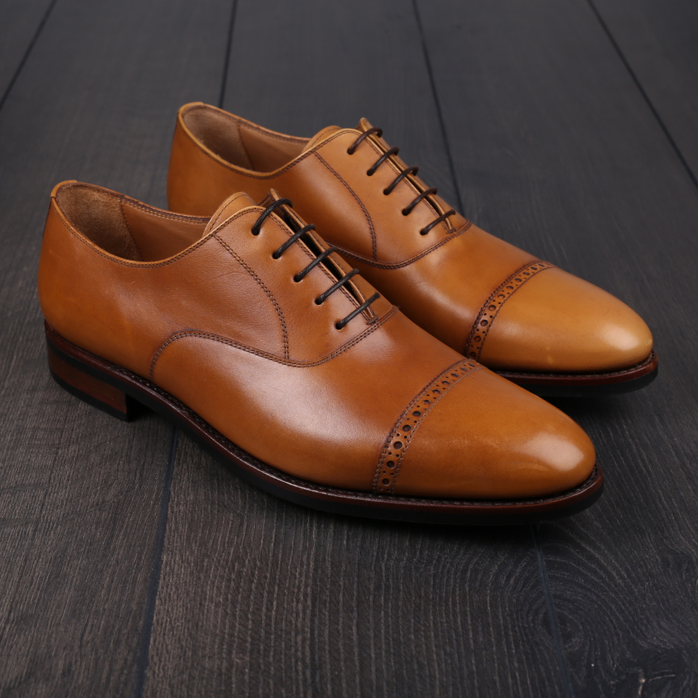Skolyx light brown brogued cap toe oxford UK7,5 / EU41,5 - Seconds