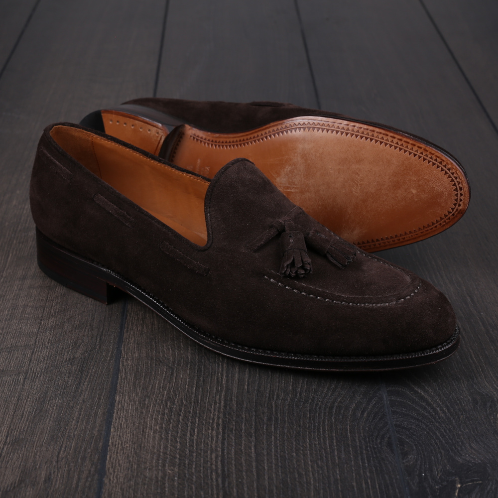 Yanko tassel loafer dark brown suede UK9,5 / EU43,5 - Tested