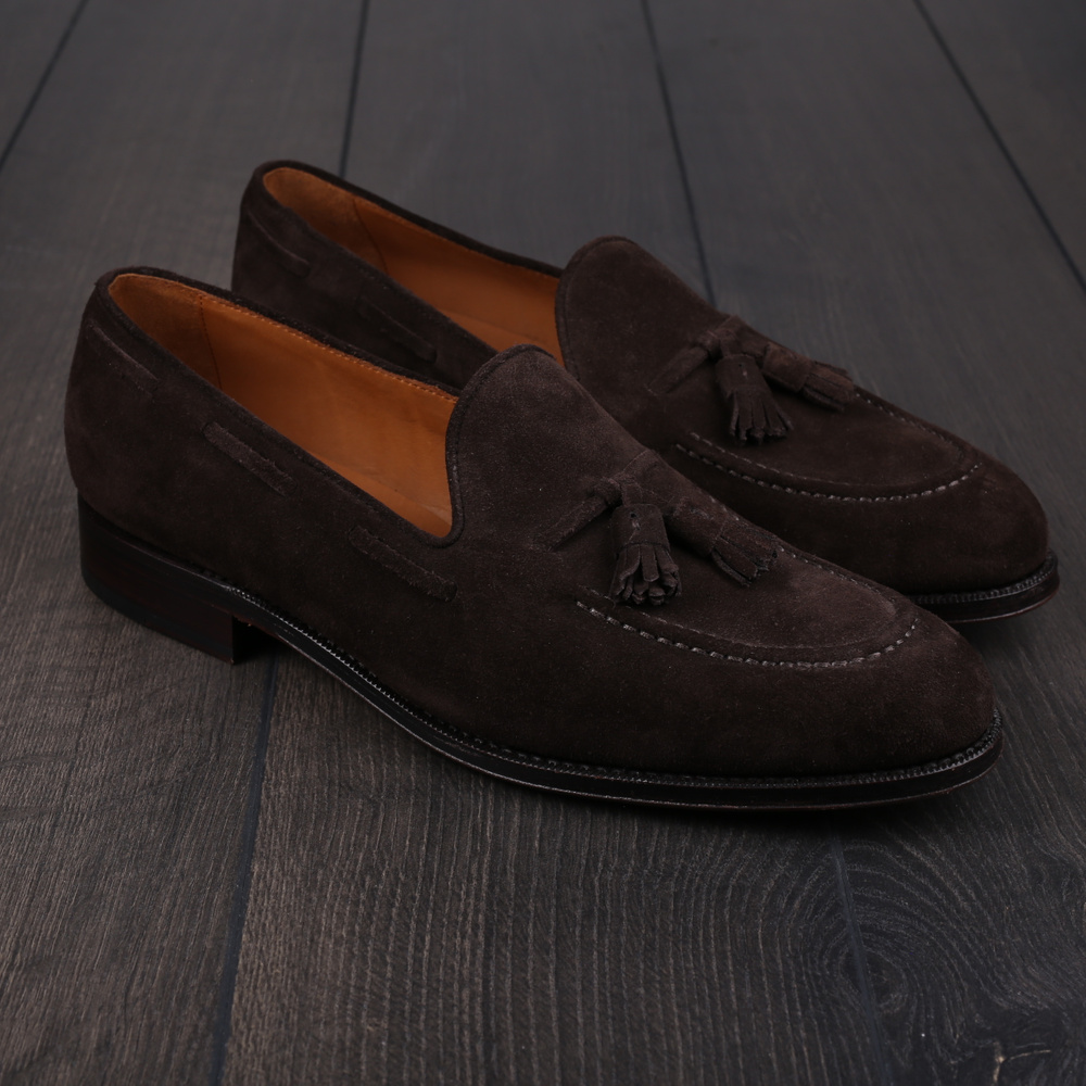 Yanko tassel loafer dark brown suede UK9,5 / EU43,5 - Tested