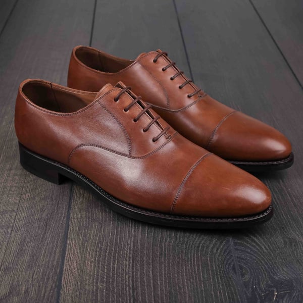 Skolyx light brown plain cap toe oxford UK8,5 / EU42,5 - Sample