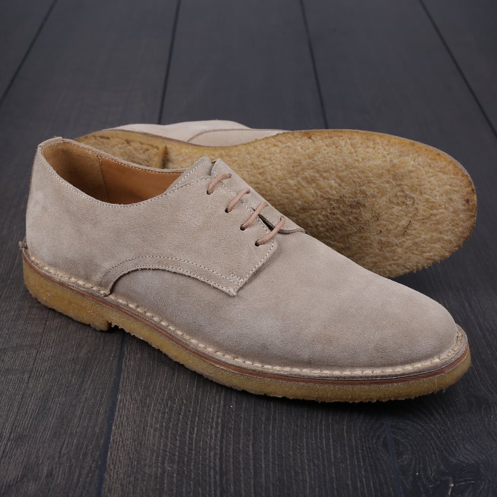 Yanko Stitchdown plain toe derby sand suede UK10,5 / EU44,5 - Seconds