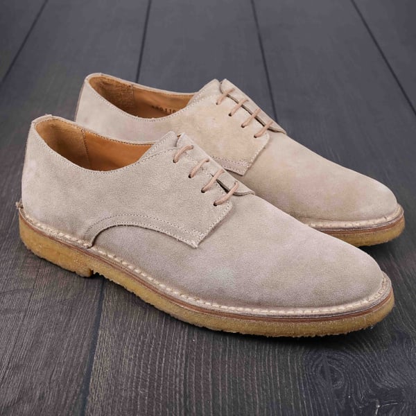 Yanko Stitchdown plain toe derby sand suede UK10,5 / EU44,5 - Seconds