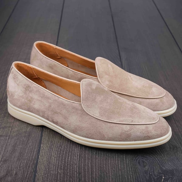 Yanko Traveler belgian loafers smoke reverse kudu suede UK11 / EU45 - Seconds