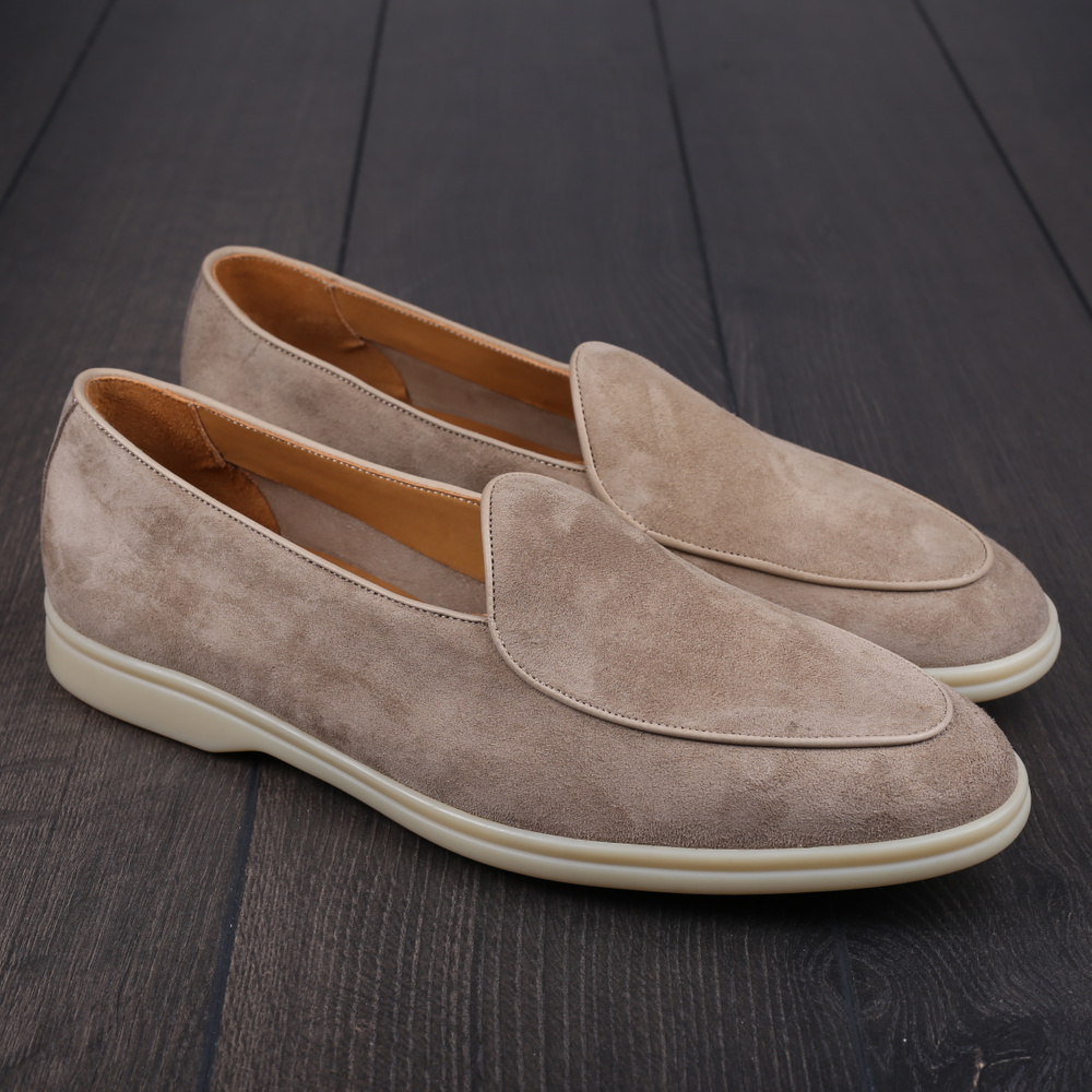 Yanko Traveler belgian loafers smoke reverse kudu suede UK11 / EU45 - Seconds