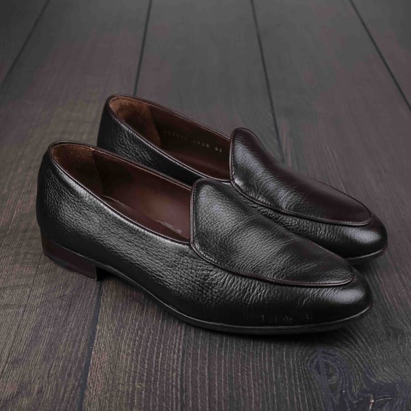 Yanko classic Belgian loafer dark brown deerskin UK8 / EU42 - Used