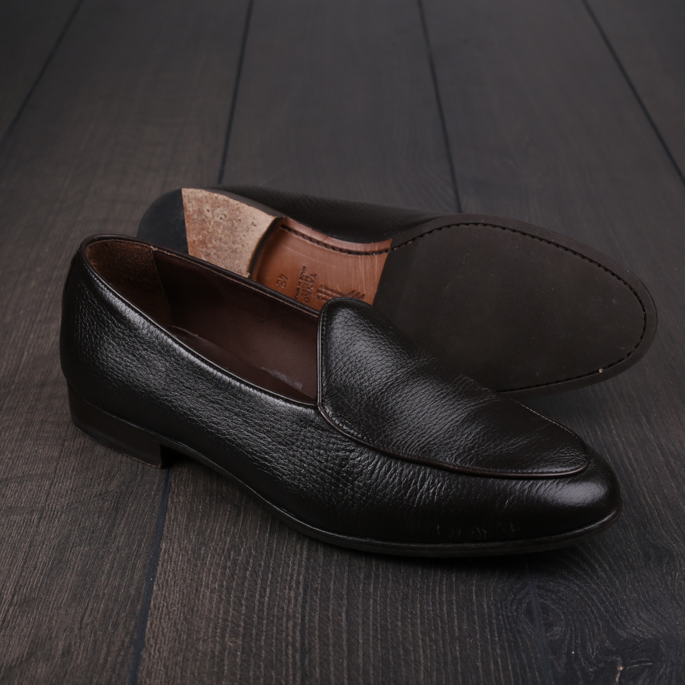 Yanko classic Belgian loafer dark brown deerskin UK8 / EU42 - Used