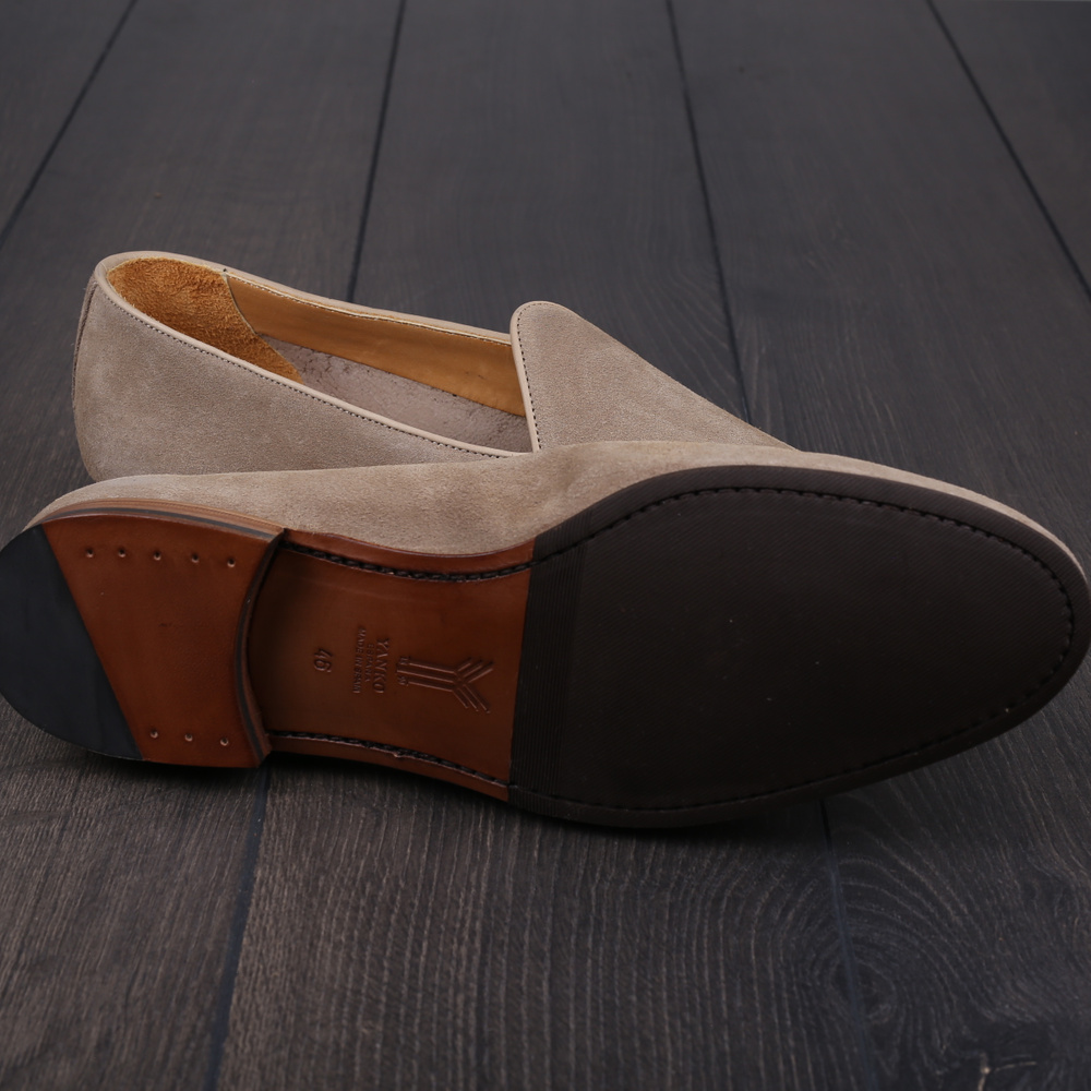 Yanko classic Belgian loafer smoke reverse kudu suede UK12 / EU46 - Seconds