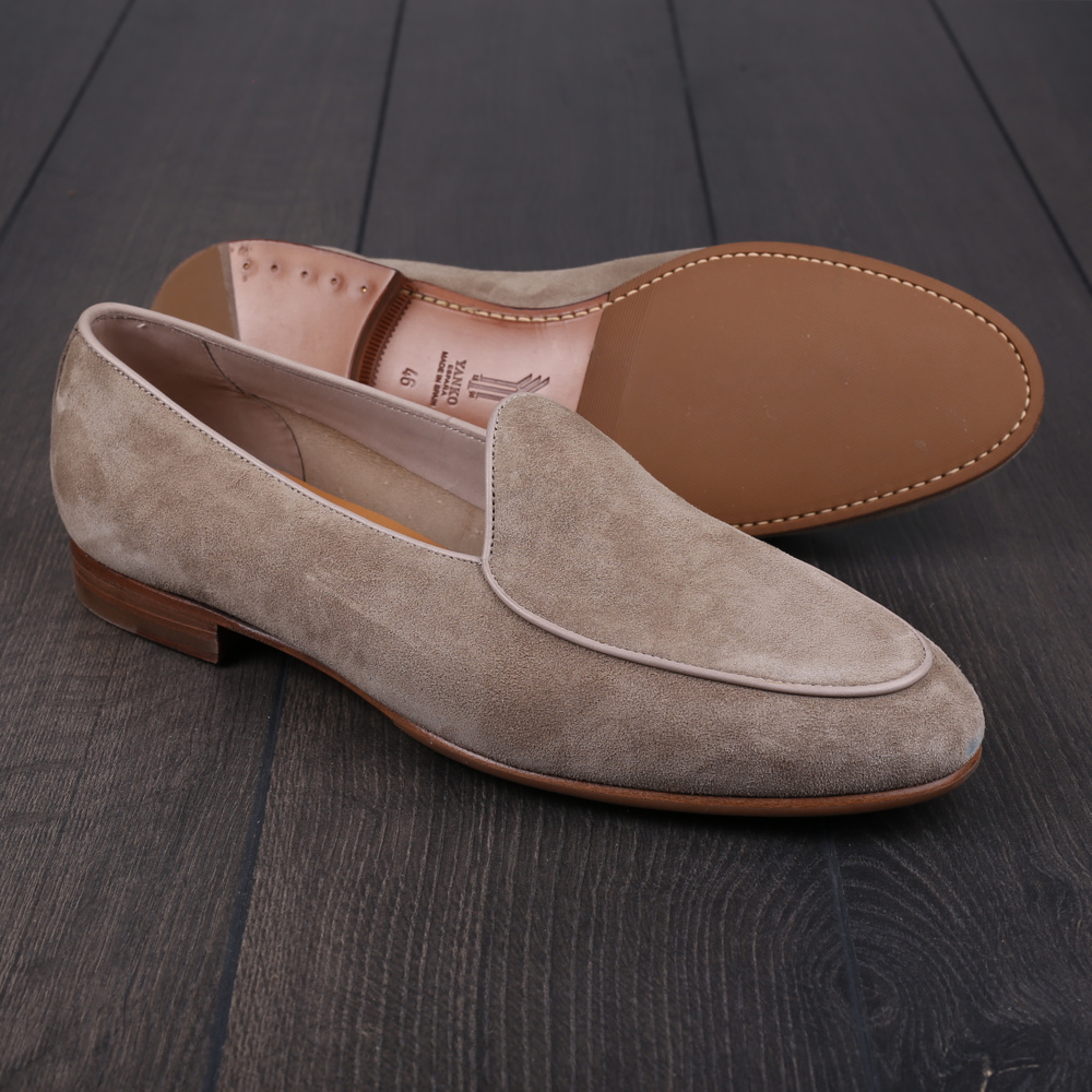 Yanko classic Belgian loafer smoke reverse kudu suede UK12 / EU46 - Seconds