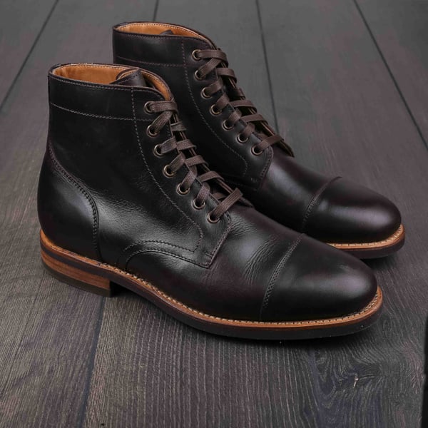 Yanko Cap toe service boot dark brown chromex UK8 / EU42 - Sample