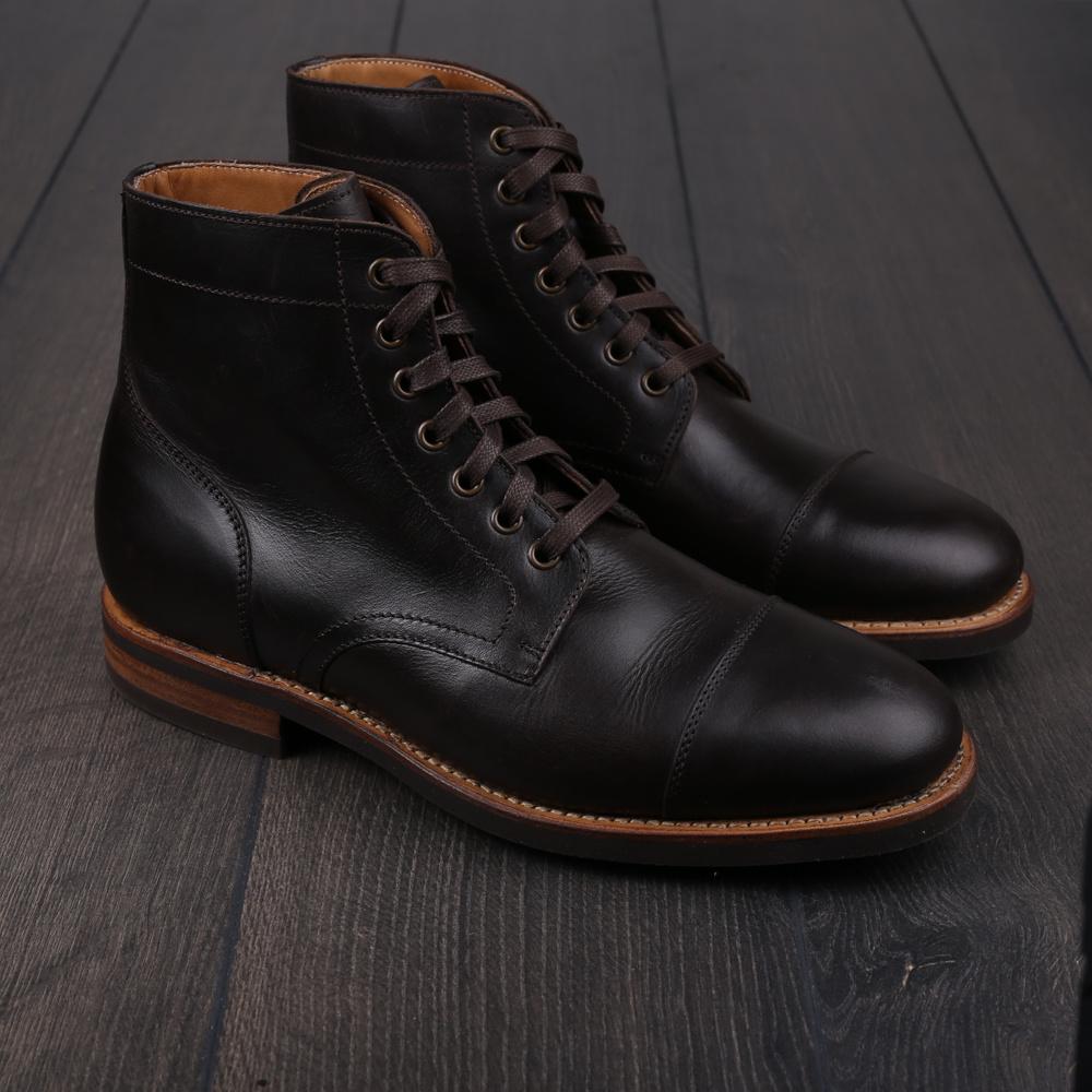 Yanko Cap toe service boot dark brown chromex UK8 / EU42 - Sample