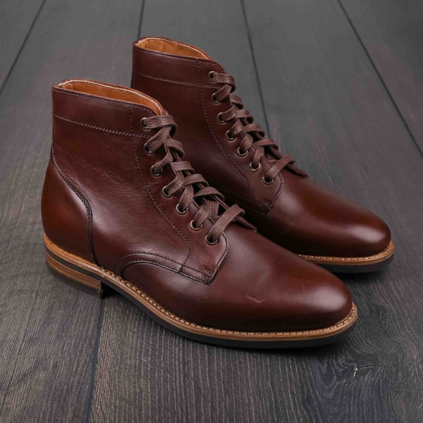Yanko Cap toe service boot dark brown chromex UK5 / EU39 - Seconds