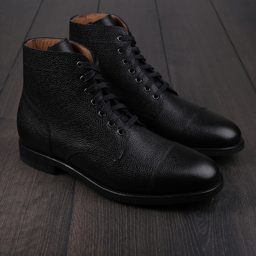 Yanko Cap toe service boot black grain UK10,5 / EU44,5 - Seconds