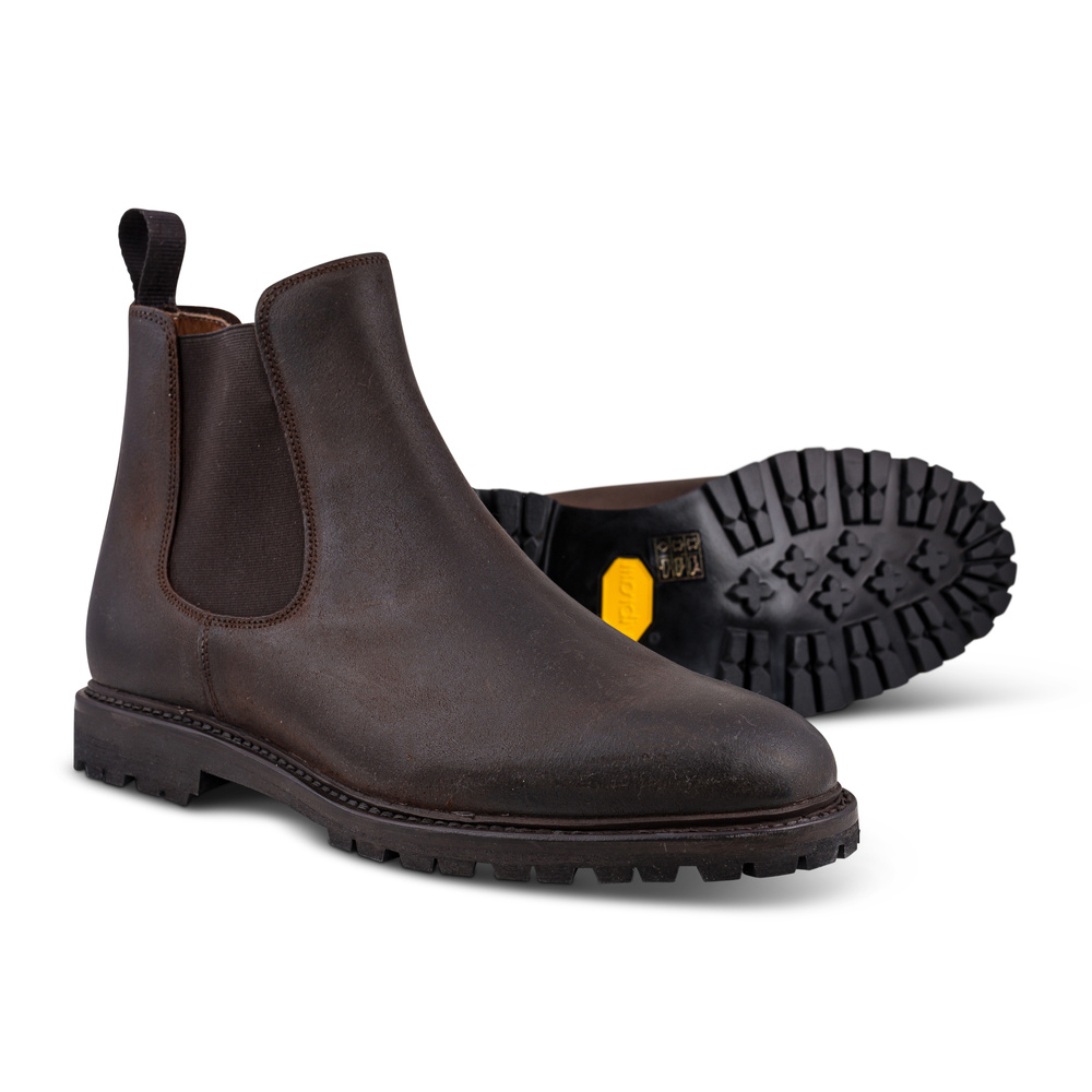 Yanko Chelsea boot, mørkebrun waxy commander