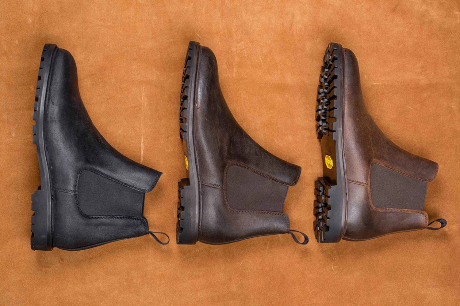 Yanko chelsea boot mellanbrun waxy commander
