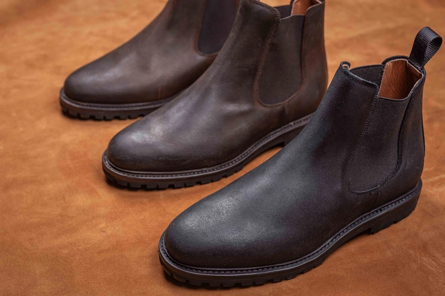 Yanko chelsea boot mellanbrun waxy commander