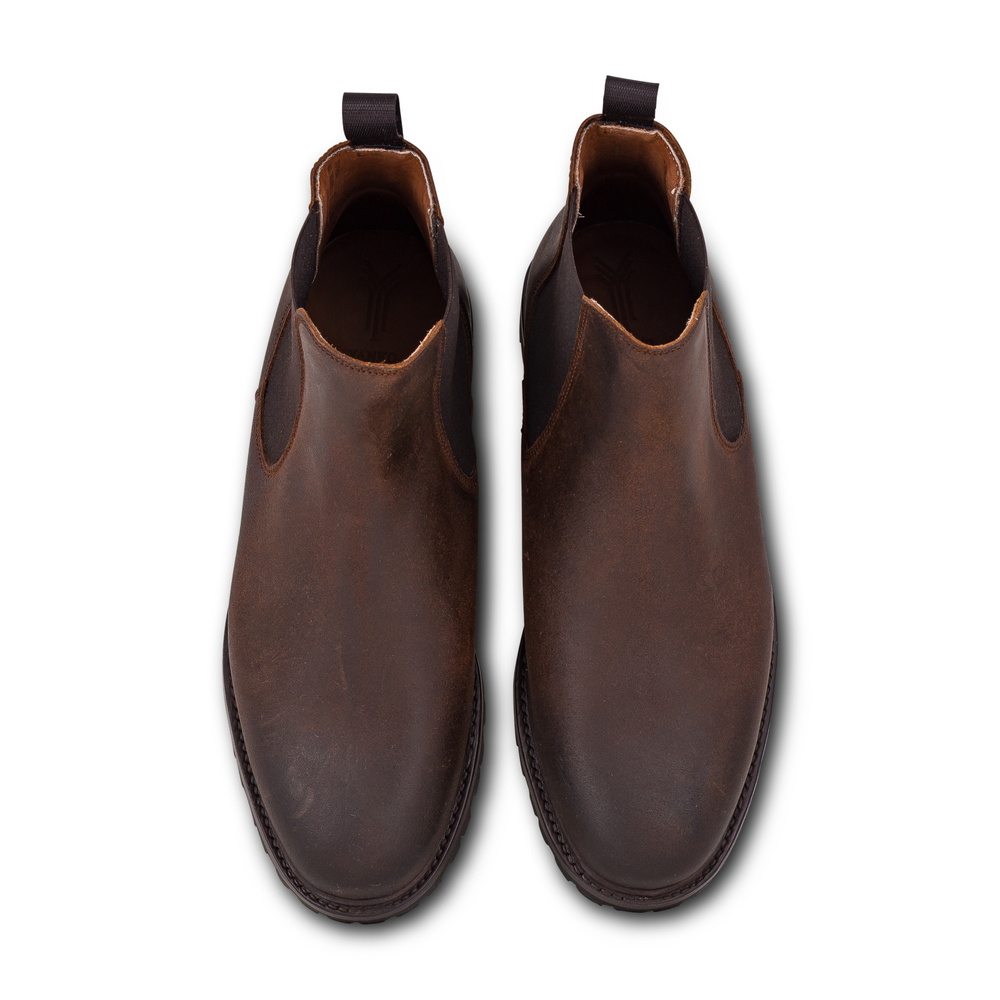 Yanko Chelsea boot keskiruskea waxy commander