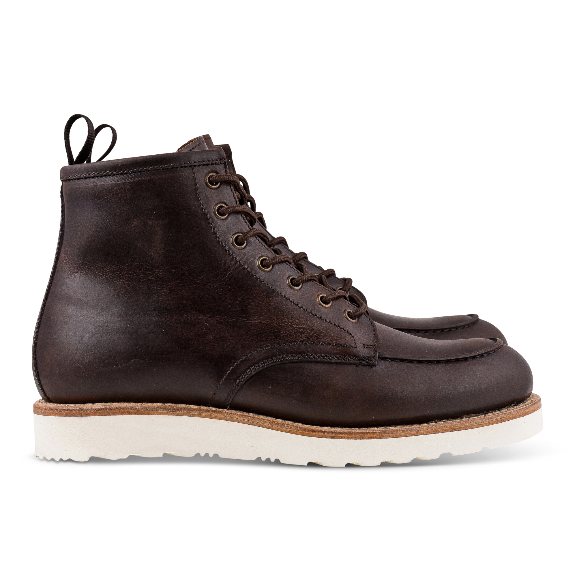 Yanko Moc toe boot medium brown | Skolyx