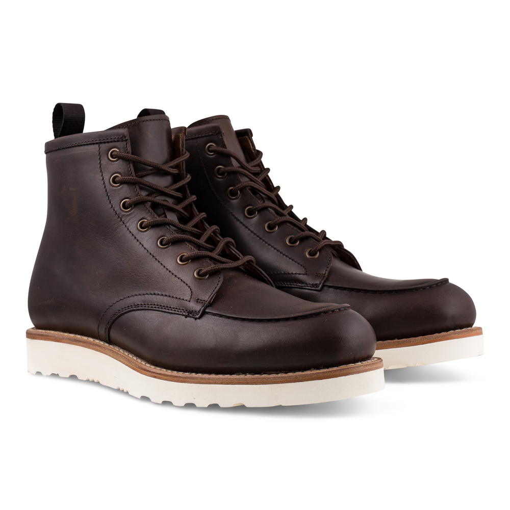 Yanko moc toe boot mørkebrun chromex