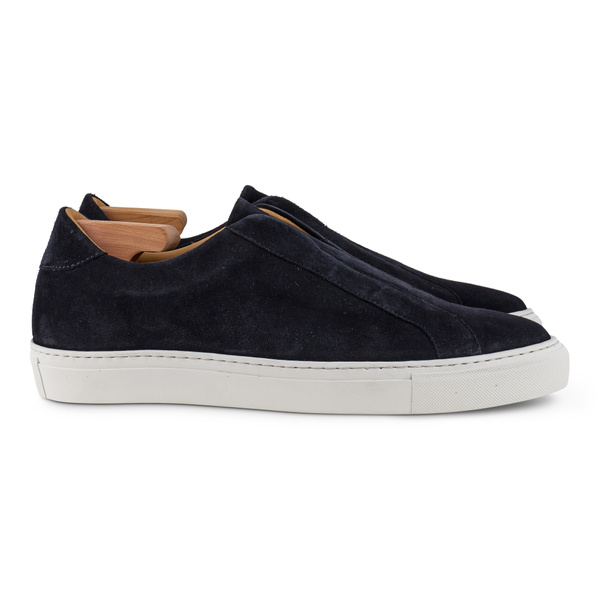 Skolyx Premium laceless sneaker mörkblå mocka