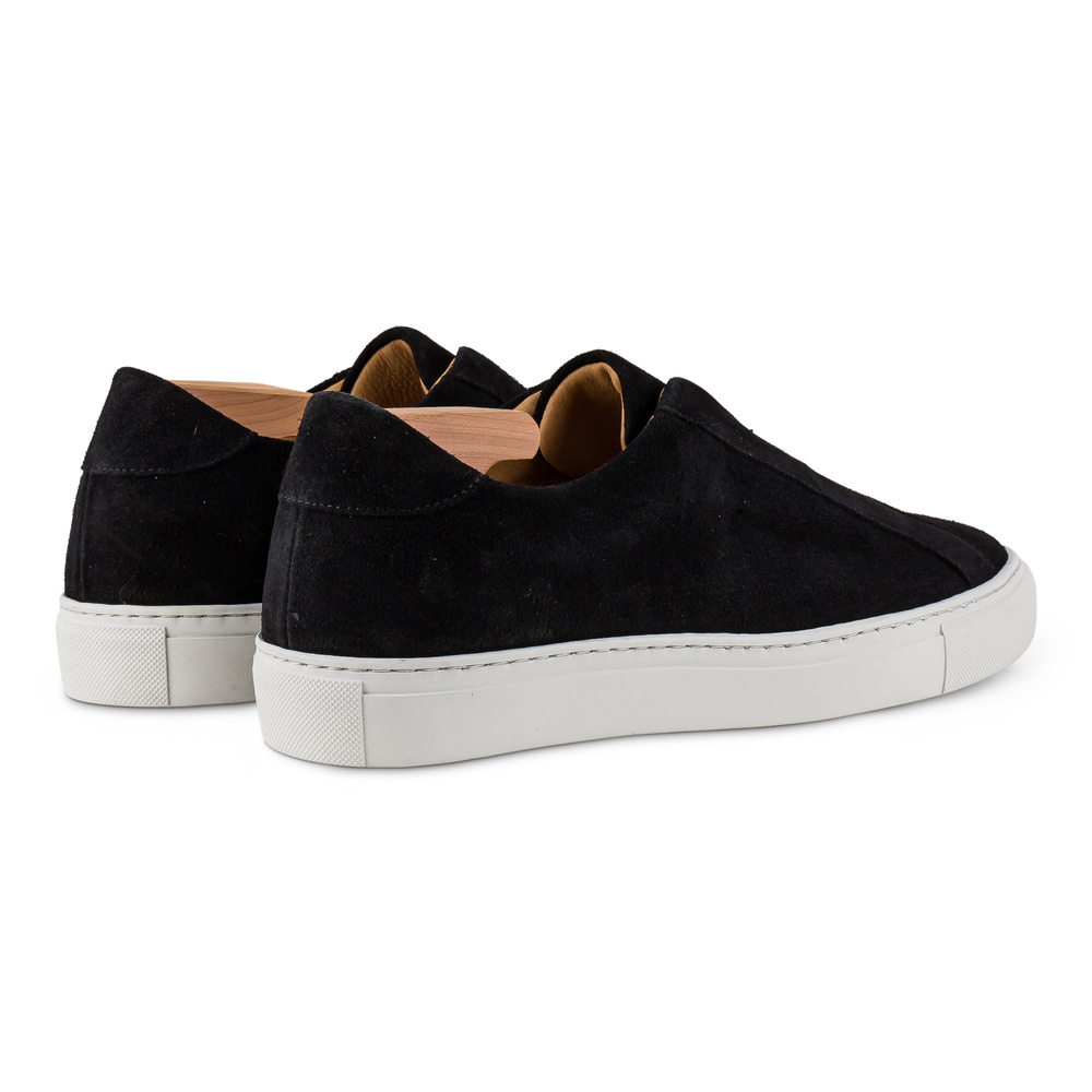 Skolyx Premium Sneaker laceless schwarzem Veloursleder