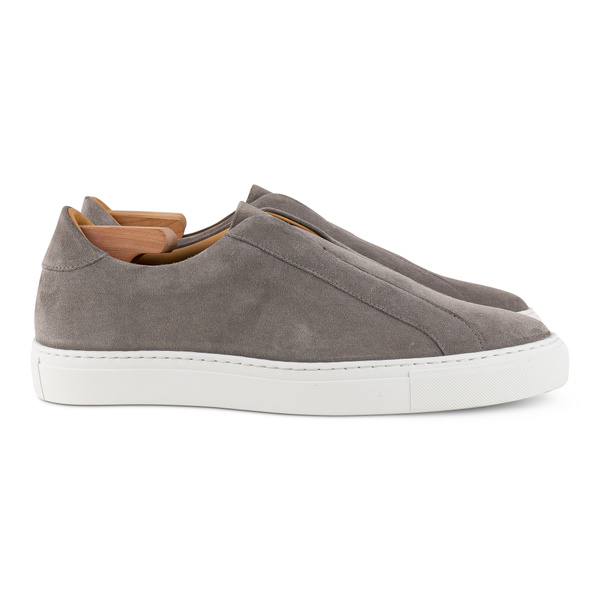 Skolyx Premium laceless sneaker ljusgrå mocka