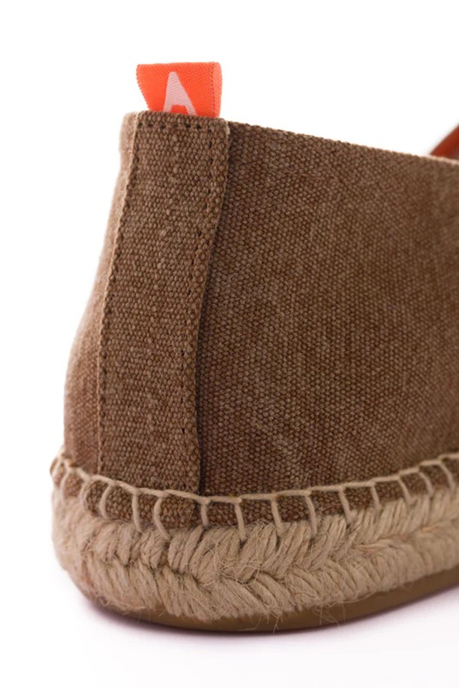 Abarca Espadrilles Camping Baumwolle braun