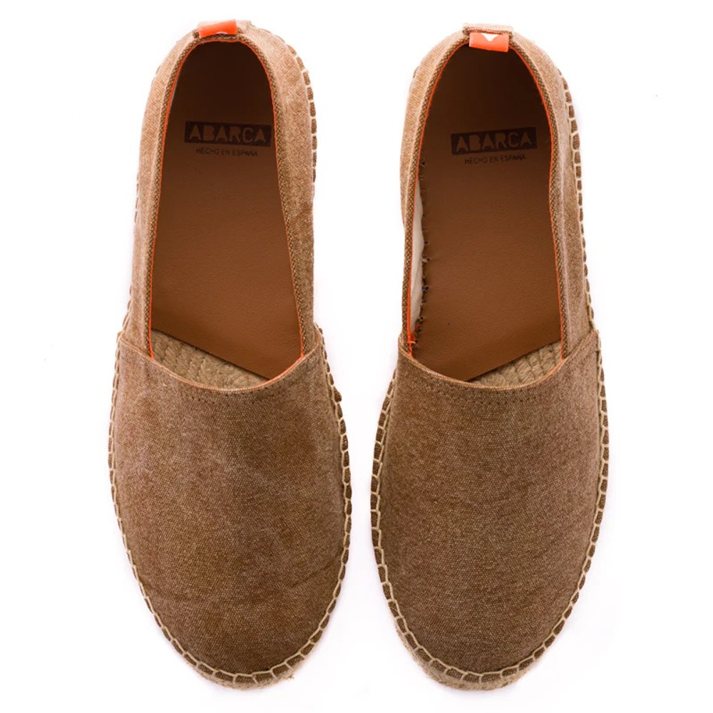 Abarca Espadrilles Camping Baumwolle braun