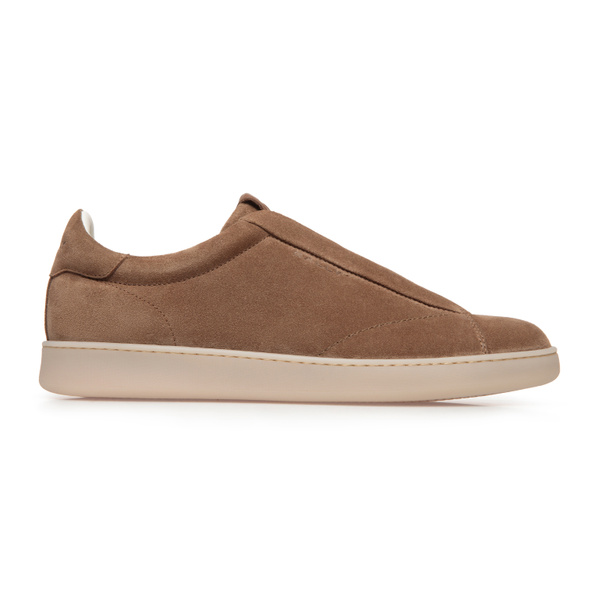 Bally Romy laceless sneaker ljusbrun mocka