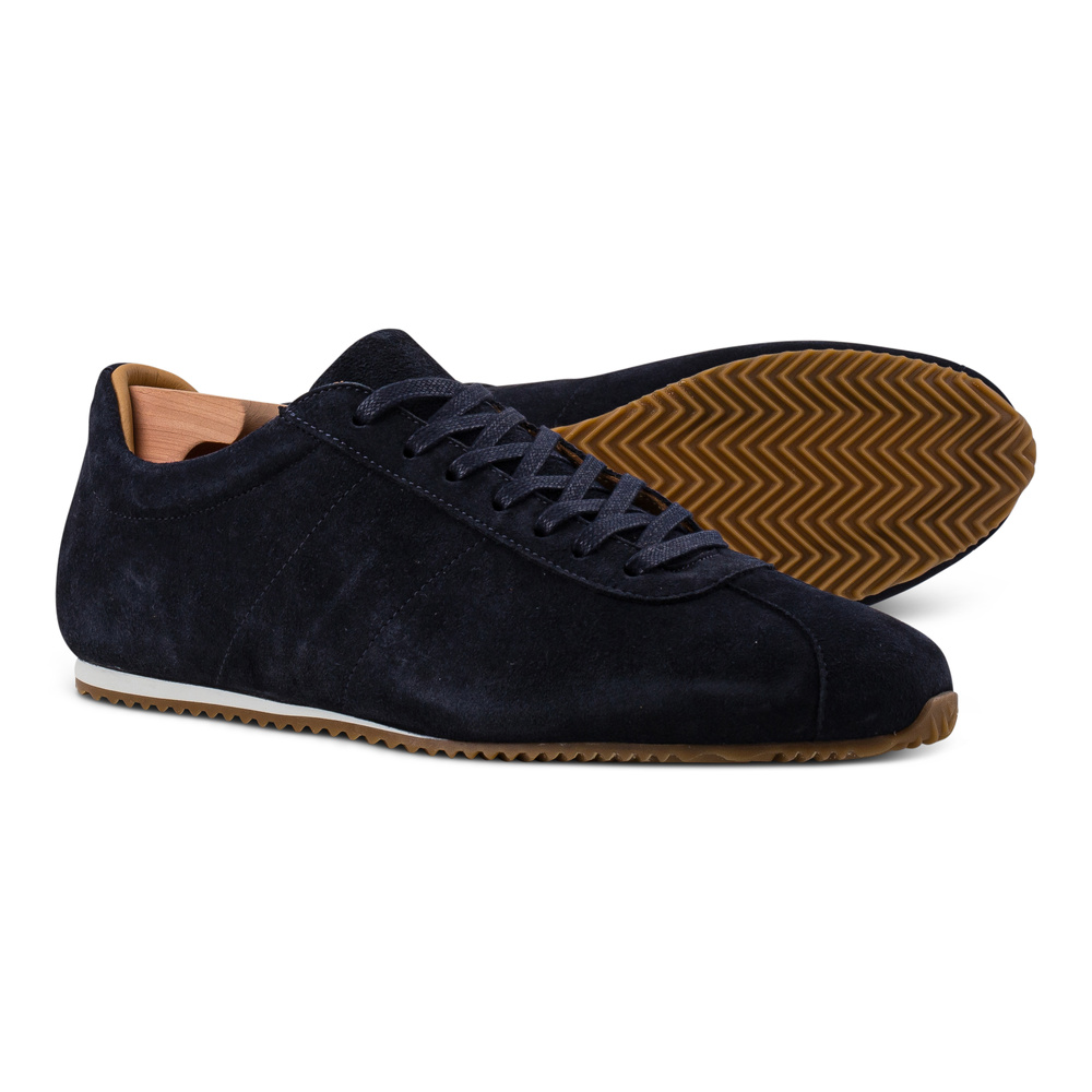 Skolyx Premium low trainers  veau velours bleu foncé