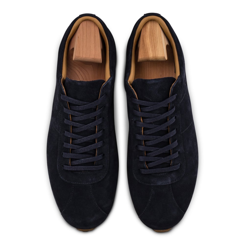Skolyx Premium low trainers  veau velours bleu foncé