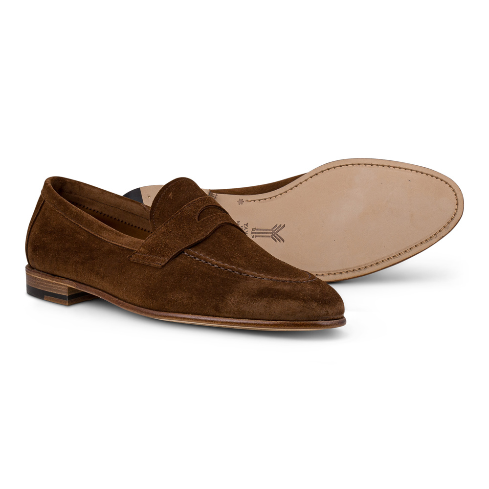 Yanko soft loafer ilman vuorta keskiruskea mokkanahka