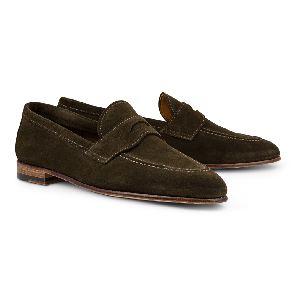 Yanko soft loafer ilman vuorta tummanvihreä mokkanahka