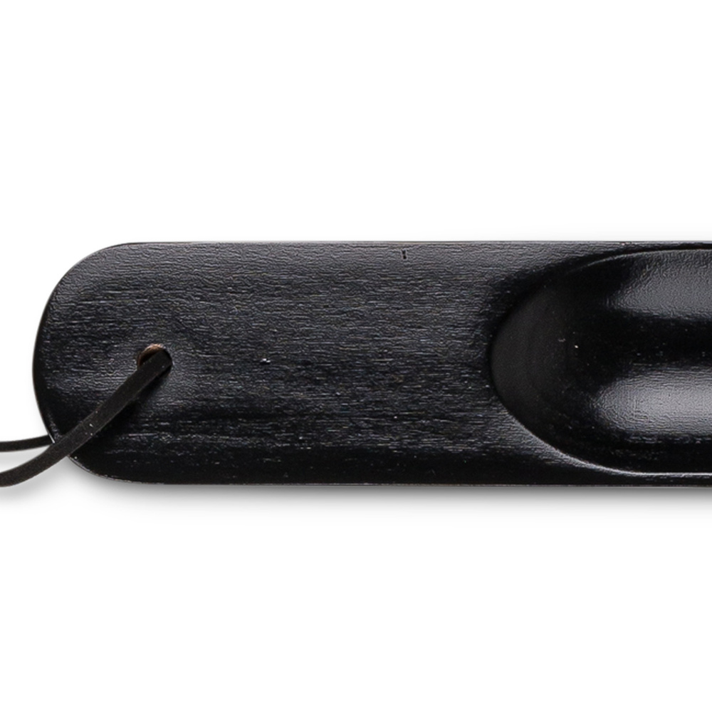 Skohorn sort træ 20 cm med gravering