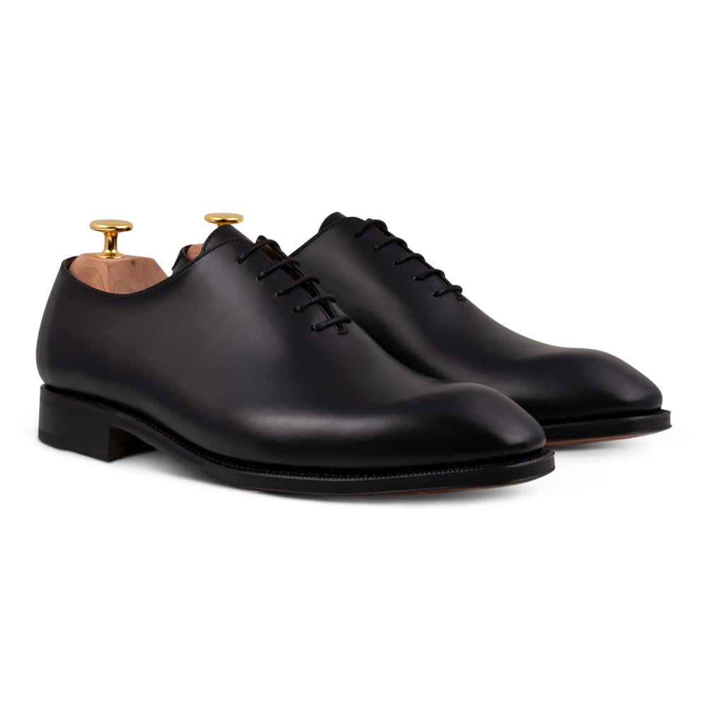 Skolyx svart wholecut oxford med lädersula