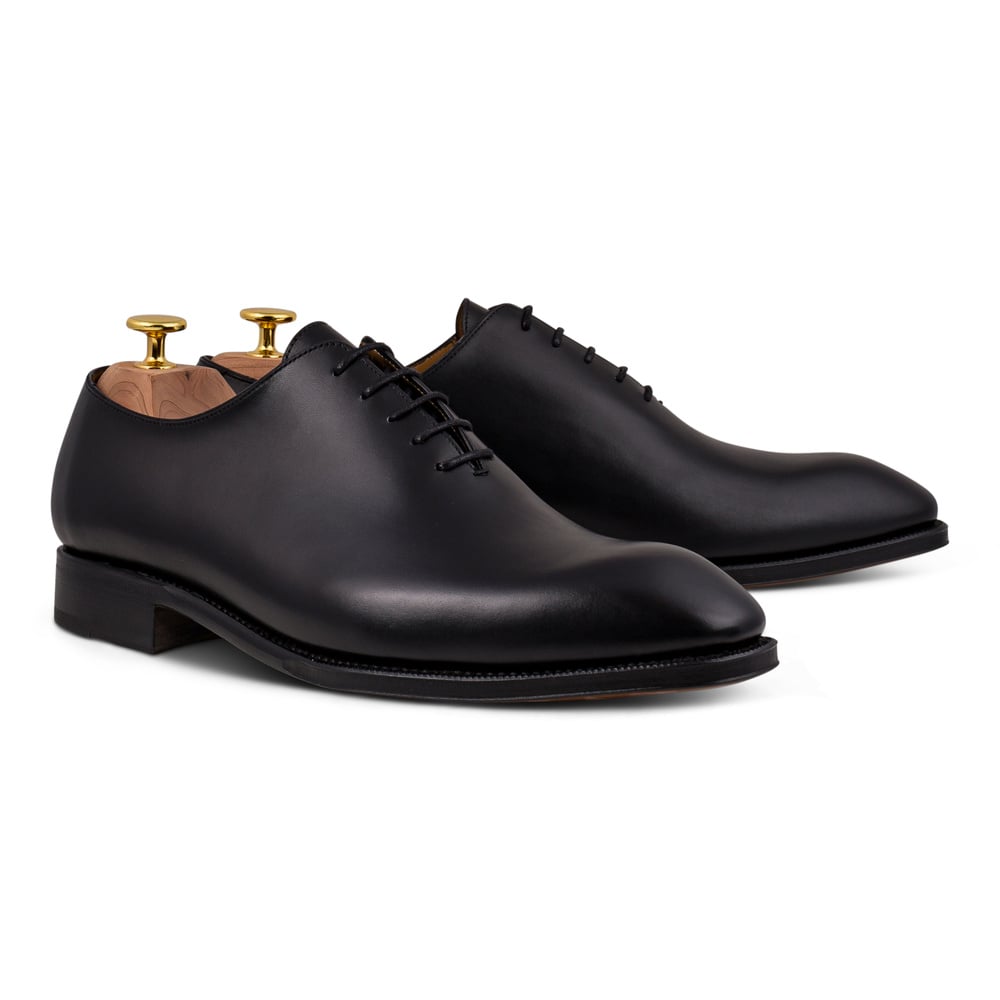 Skolyx svart wholecut oxford med lädersula