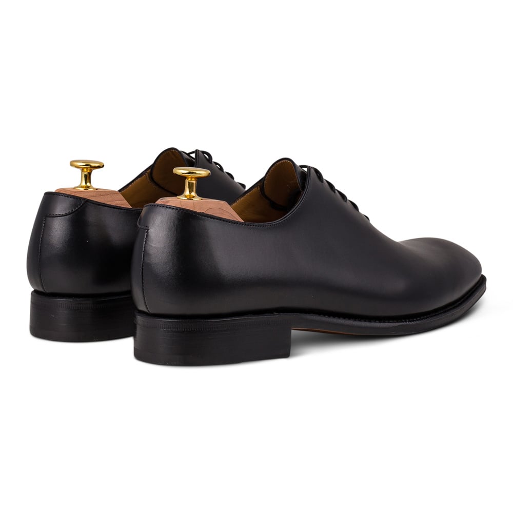 Skolyx svart wholecut oxford med lädersula