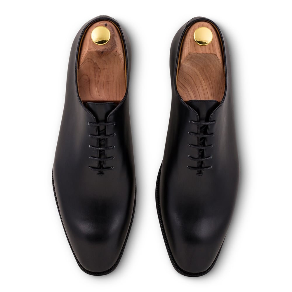 Skolyx svart wholecut oxford med lädersula