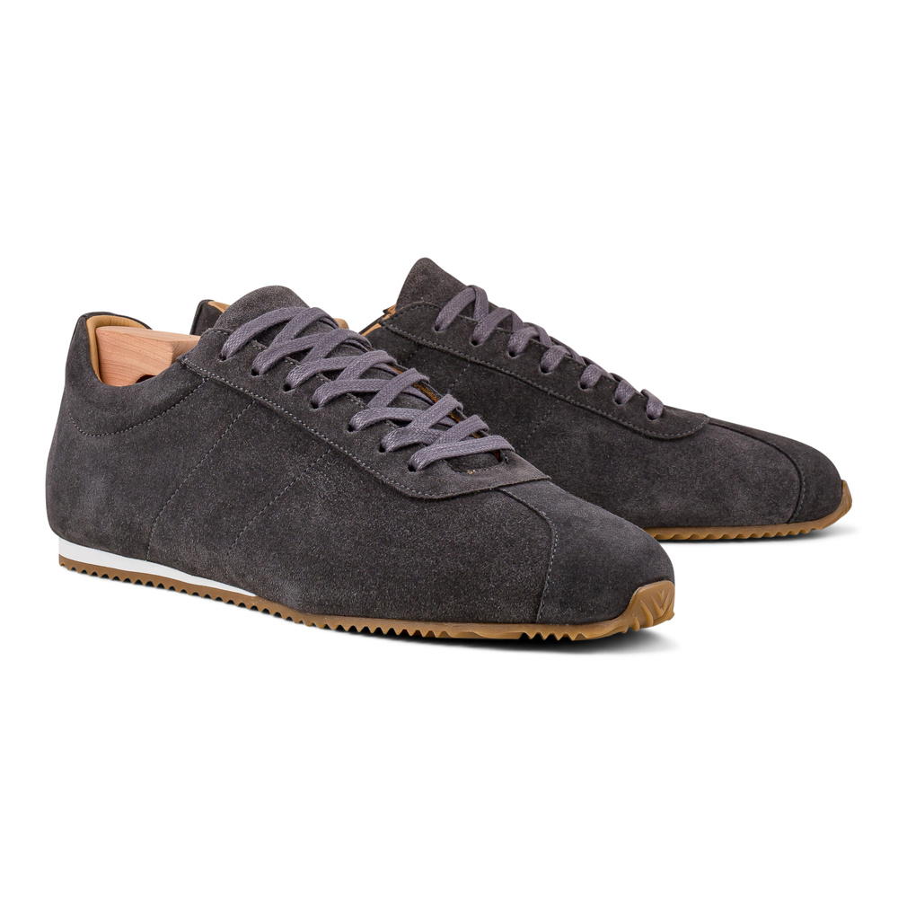 Skolyx Premium low trainers  veau velours gris foncé