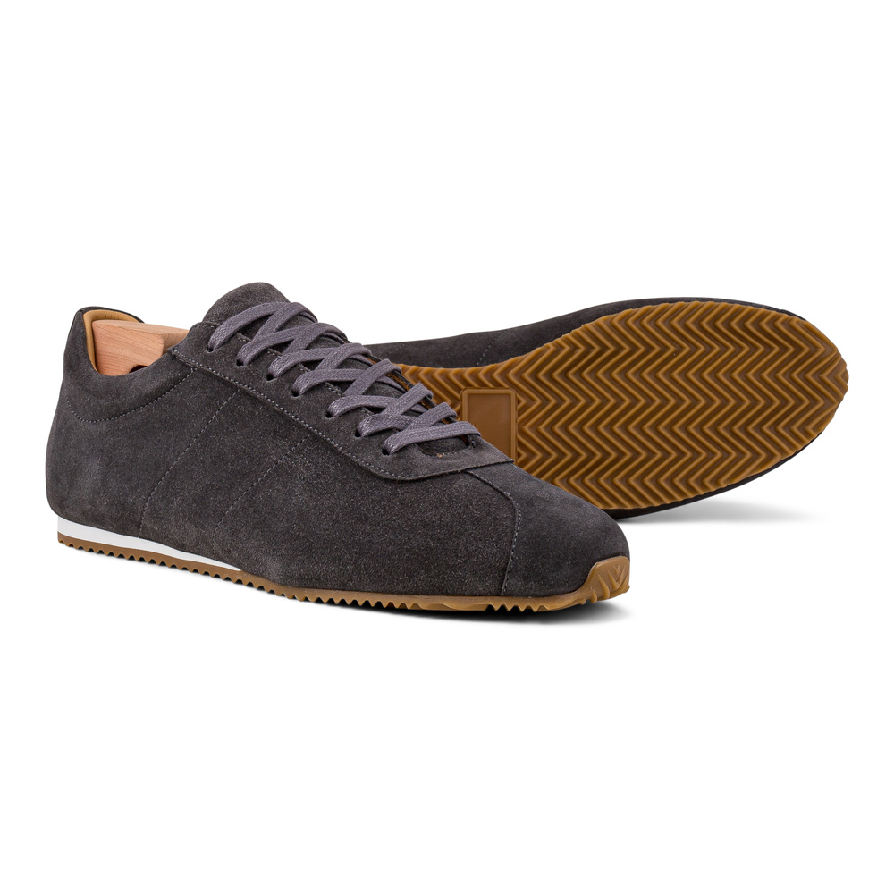 Skolyx Premium low trainers  veau velours gris foncé