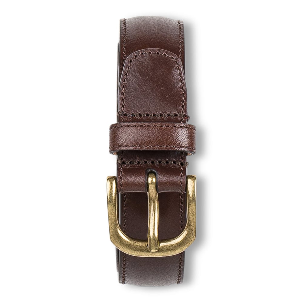 Belte mørkebrunt skinn, 2,5 cm bredt