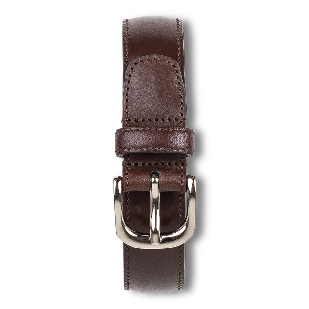 Belte mørkebrunt skinn, 2,5 cm bredt
