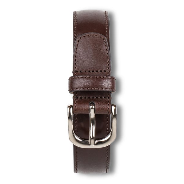 Gürtel aus dunkelbraunem Leder, 2,5 cm breit