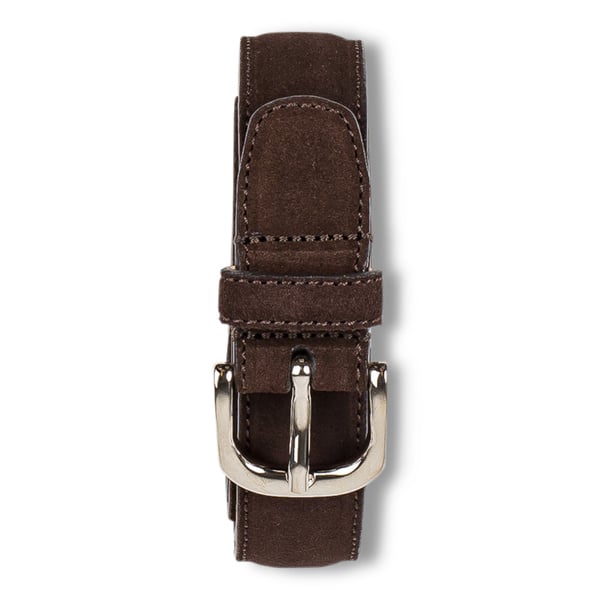 Gürtel aus dunkelbraunem Leder, 2,5 cm breit