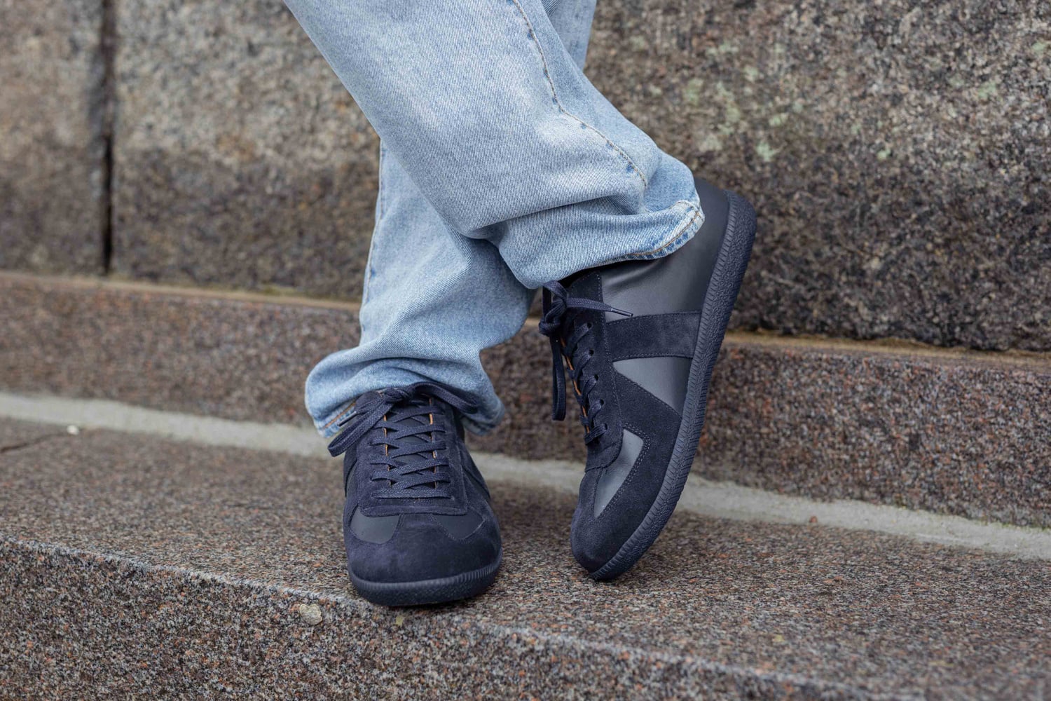 Skolyx premium GAT zapatilla azul oscuro con suela oscura