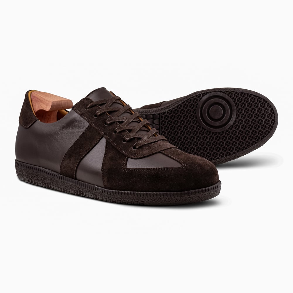 Skolyx premium GAT sneaker donkerbruin met donkere zool