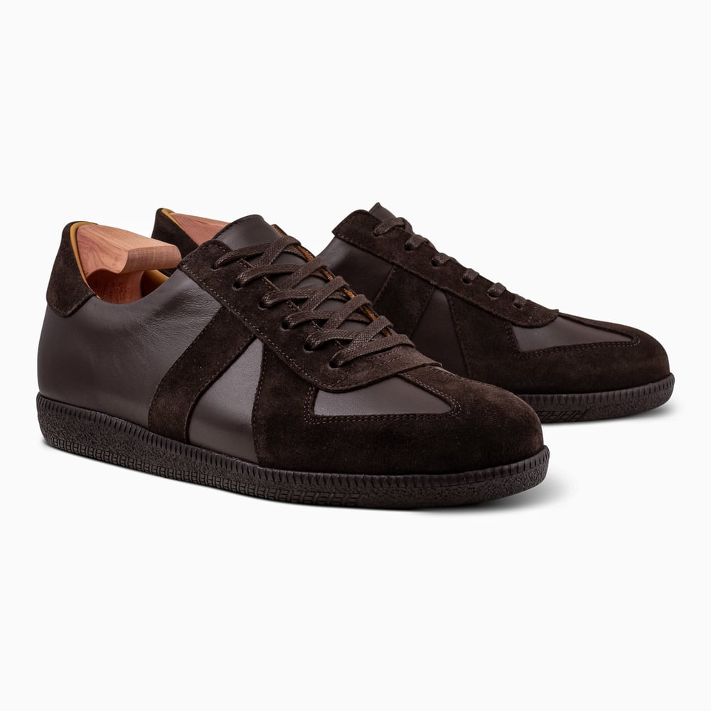 Skolyx premium GAT sneaker donkerbruin met donkere zool